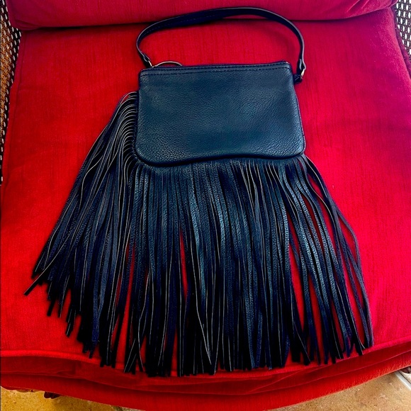 Carlos by Carlos Santana Black Fringe Wristlet - Picture 4 of 6